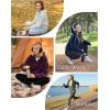 Outdoor Ventures Women’s Full Zip Hooded Fleece Jacket Coat with 6 Pockets, Warm Soft Polar Fleece Casual Hoodie Sweatshirt(Wine)