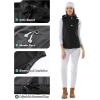 Outdoor Ventures Women’s Hooded Lightweight Softshell Vest, Windproof Fleece Lined Sleeveless Jacket for Golf Running Travel(Black)