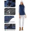 Outdoor Ventures Women’s Hooded Lightweight Softshell Vest, Windproof Fleece Lined Sleeveless Jacket for Golf Running Travel(Blue)