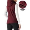 Outdoor Ventures Women’s Hooded Lightweight Softshell Vest, Windproof Fleece Lined Sleeveless Jacket for Golf Running Travel(Dark Red)