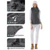 Outdoor Ventures Women’s Hooded Lightweight Softshell Vest, Windproof Fleece Lined Sleeveless Jacket for Golf Running Travel(Grey)