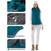 Outdoor Ventures Women’s Hooded Lightweight Softshell Vest, Windproof Fleece Lined Sleeveless Jacket for Golf Running Travel(Modern Blue)