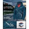 Outdoor Ventures Women’s Hooded Puffer Jacket Waterproof Lightweight Full-Zip Warm Quilted Winter Coat(Modern Blue)