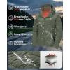 Outdoor Ventures Women’s Hooded Puffer Jacket Waterproof Lightweight Full-Zip Warm Quilted Winter Coat(Olive Green)