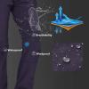 Outdoor Ventures Women’s Idra Fleece Lined Hiking Pants Outdoor Softshell Waterproof Snow Pants Windproof Ski Pants(Purple Melange)