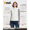 Outdoor Ventures Women’s Lightweight Packable Hooded Puffer Vest Outerwear Zip Up Warm Sleeveless Winter Jacket Quilted Coat(Cream)