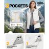 Outdoor Ventures Women’s Lightweight Packable Hooded Puffer Vest Outerwear Zip Up Warm Sleeveless Winter Jacket Quilted Coat(Cream)