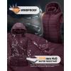 Outdoor Ventures Women’s Lightweight Packable Hooded Puffer Vest Outerwear Zip Up Warm Sleeveless Winter Jacket Quilted Coat(Eggplant)