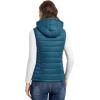 Outdoor Ventures Women’s Lightweight Packable Hooded Puffer Vest Outerwear Zip Up Warm Sleeveless Winter Jacket Quilted Coat(Modern Blue)