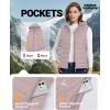 Outdoor Ventures Women’s Lightweight Packable Hooded Puffer Vest Outerwear Zip Up Warm Sleeveless Winter Jacket Quilted Coat(Pale Rosy)