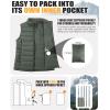 Outdoor Ventures Women’s Lightweight Puffer Vest Outerwear Zip Up Warm Sleeveless Winter Jacket Padded Gilet Quilted Coat(Army Green)
