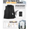 Outdoor Ventures Women’s Lightweight Puffer Vest Outerwear Zip Up Warm Sleeveless Winter Jacket Padded Gilet Quilted Coat(Black)