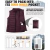 Outdoor Ventures Women’s Lightweight Puffer Vest Outerwear Zip Up Warm Sleeveless Winter Jacket Padded Gilet Quilted Coat(Eggplant)