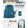Outdoor Ventures Women’s Lightweight Puffer Vest Outerwear Zip Up Warm Sleeveless Winter Jacket Padded Gilet Quilted Coat(Modern Blue)