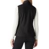 Outdoor Ventures Women’s Lightweight Softshell Vest Windproof Fleece Lined Zip Up Sleeveless Jacket for Running Hiking Golf(Black-1)
