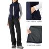Outdoor Ventures Women’s Lightweight Softshell Vest Windproof Fleece Lined Zip Up Sleeveless Jacket for Running Hiking Golf(Dark Blue)