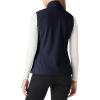 Outdoor Ventures Women’s Lightweight Softshell Vest Windproof Fleece Lined Zip Up Sleeveless Jacket for Running Hiking Golf(Dark Blue)