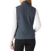 Outdoor Ventures Women’s Lightweight Softshell Vest Windproof Fleece Lined Zip Up Sleeveless Jacket for Running Hiking Golf(Dark Grey)