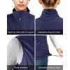 Outdoor Ventures Women’s Lightweight Softshell Vest Windproof Fleece Lined Zip Up Sleeveless Jacket for Running Hiking Golf(Dark Purplish Blue)