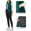 Outdoor Ventures Women’s Lightweight Softshell Vest Windproof Fleece Lined Zip Up Sleeveless Jacket for Running Hiking Golf(Deep Green)