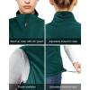 Outdoor Ventures Women’s Lightweight Softshell Vest Windproof Fleece Lined Zip Up Sleeveless Jacket for Running Hiking Golf(Deep Green)