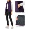 Outdoor Ventures Women’s Lightweight Softshell Vest Windproof Fleece Lined Zip Up Sleeveless Jacket for Running Hiking Golf(Eggplant)