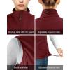 Outdoor Ventures Women’s Lightweight Softshell Vest Windproof Fleece Lined Zip Up Sleeveless Jacket for Running Hiking Golf(Red)