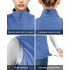 Outdoor Ventures Women’s Lightweight Softshell Vest Windproof Fleece Lined Zip Up Sleeveless Jacket for Running Hiking Golf(Violet Blue)