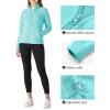 Outdoor Ventures Women’s Lightweight Warm Zip Up Long-Sleeve Soft Polar Fleece Jacket for Fall Winter(Aqua Blue)