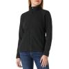 Outdoor Ventures Women’s Lightweight Warm Zip Up Long-Sleeve Soft Polar Fleece Jacket for Fall Winter(Black)