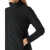Outdoor Ventures Women’s Lightweight Warm Zip Up Long-Sleeve Soft Polar Fleece Jacket for Fall Winter(Black)
