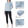 Outdoor Ventures Women’s Lightweight Warm Zip Up Long-Sleeve Soft Polar Fleece Jacket for Fall Winter(Blue)