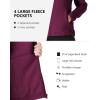 Outdoor Ventures Women’s Lightweight Warm Zip Up Long-Sleeve Soft Polar Fleece Jacket for Fall Winter(Dark Fuchsia)