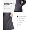 Outdoor Ventures Women’s Lightweight Warm Zip Up Long-Sleeve Soft Polar Fleece Jacket for Fall Winter(Dark Grey)