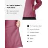Outdoor Ventures Women’s Lightweight Warm Zip Up Long-Sleeve Soft Polar Fleece Jacket for Fall Winter(Dusty Rose)