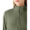 Outdoor Ventures Women’s Lightweight Warm Zip Up Long-Sleeve Soft Polar Fleece Jacket for Fall Winter(Green Gray)