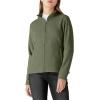 Outdoor Ventures Women’s Lightweight Warm Zip Up Long-Sleeve Soft Polar Fleece Jacket for Fall Winter(Green Gray)