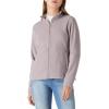 Outdoor Ventures Women’s Lightweight Warm Zip Up Long-Sleeve Soft Polar Fleece Jacket for Fall Winter(Pinkish Gray)