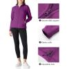Outdoor Ventures Women’s Lightweight Warm Zip Up Long-Sleeve Soft Polar Fleece Jacket for Fall Winter(Purple)