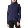 Outdoor Ventures Women’s Lightweight Warm Zip Up Long-Sleeve Soft Polar Fleece Jacket for Fall Winter(True Navy)