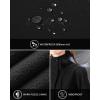 Outdoor Ventures Women’s Lightweight Waterproof Fleece Lined Hooded Softshell Rain Jacket, Warm Windbreaker Long Coat(Black)