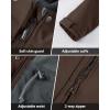 Outdoor Ventures Women’s Lightweight Waterproof Fleece Lined Hooded Softshell Rain Jacket, Warm Windbreaker Long Coat(Chocolate)