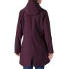 Outdoor Ventures Women’s Lightweight Waterproof Fleece Lined Hooded Softshell Rain Jacket, Warm Windbreaker Long Coat(Crimson)