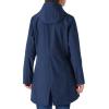 Outdoor Ventures Women’s Lightweight Waterproof Fleece Lined Hooded Softshell Rain Jacket, Warm Windbreaker Long Coat(Dark Blue)