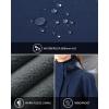 Outdoor Ventures Women’s Lightweight Waterproof Fleece Lined Hooded Softshell Rain Jacket, Warm Windbreaker Long Coat(Dark Blue)