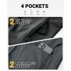 Outdoor Ventures Women’s Lightweight Waterproof Fleece Lined Hooded Softshell Rain Jacket, Warm Windbreaker Long Coat(Dark Grey-check)