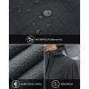 Outdoor Ventures Women’s Lightweight Waterproof Fleece Lined Hooded Softshell Rain Jacket, Warm Windbreaker Long Coat(Dark Grey-check)