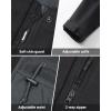 Outdoor Ventures Women’s Lightweight Waterproof Fleece Lined Hooded Softshell Rain Jacket, Warm Windbreaker Long Coat(Dark Grey-check)