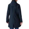 Outdoor Ventures Women’s Lightweight Waterproof Fleece Lined Hooded Softshell Rain Jacket, Warm Windbreaker Long Coat(Dark Navy)