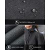 Outdoor Ventures Women’s Lightweight Waterproof Fleece Lined Hooded Softshell Rain Jacket, Warm Windbreaker Long Coat(Darkgrey Melange)